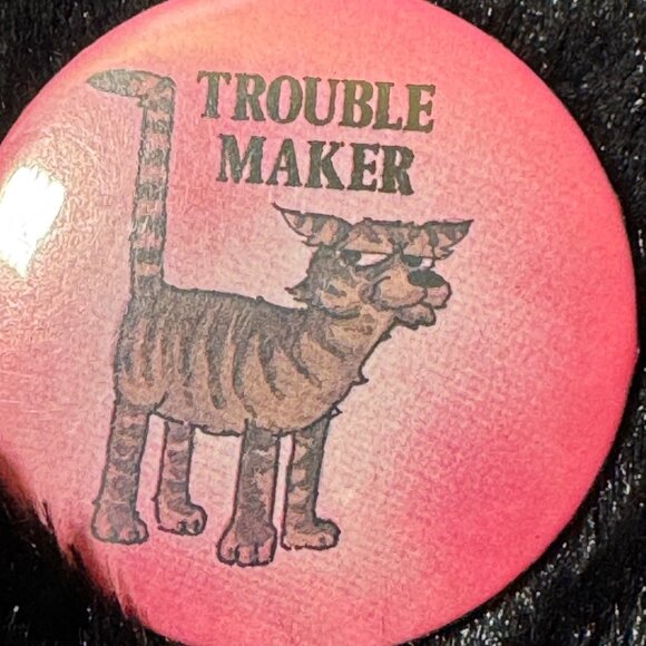 Vintage 80s Cat-Themed Pinback Button Set Of 5 Sandra Boyton /4 Badge A Mint - Picture 2 of 12